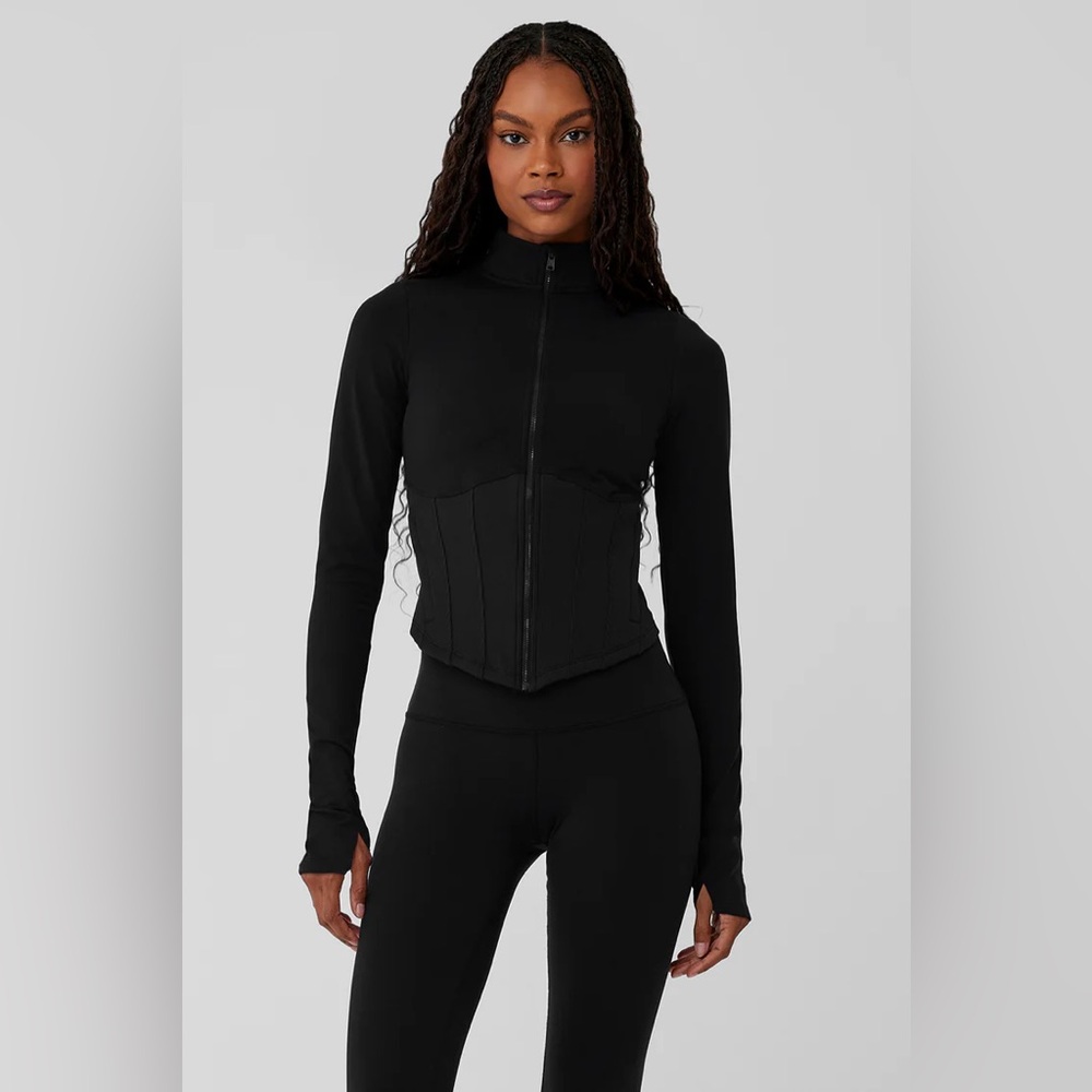 Alo Yoga Airbrush Corset Full Zip Jacket / Small